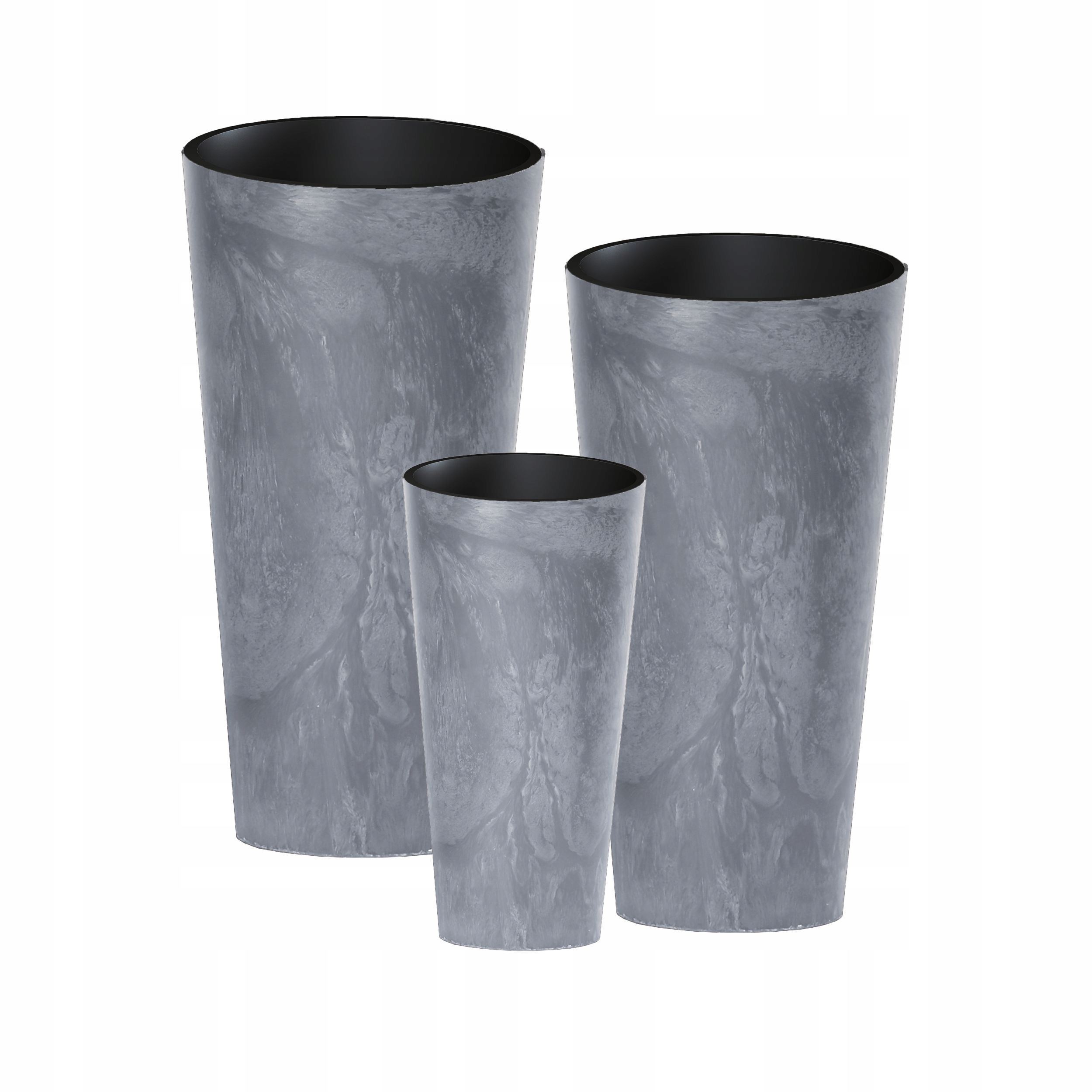Kvetináč Prosperplast 30 cm x 30 x 57,2 cm priemer 30 cm plast odtiene sivej a striebornej